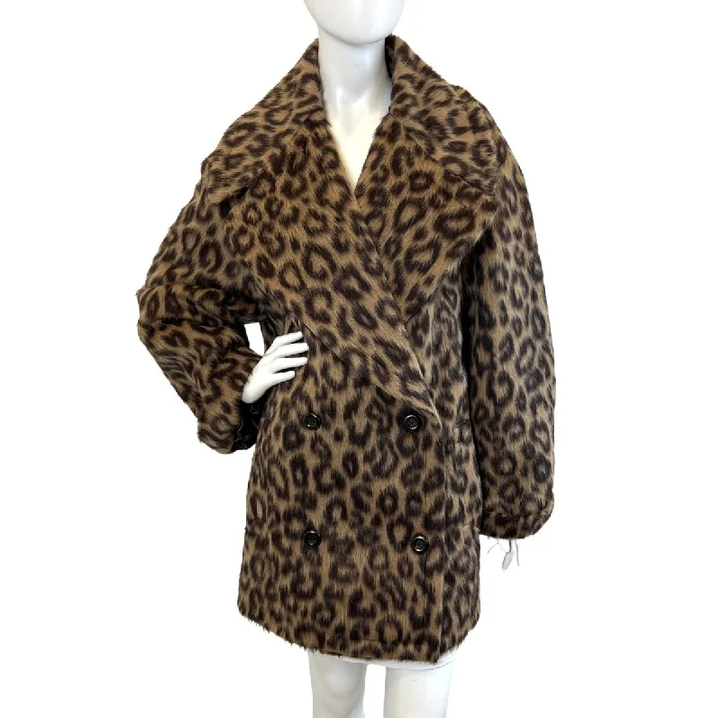 women's silk dressesMichael Kors Leopard  Print Faux Fur Coat