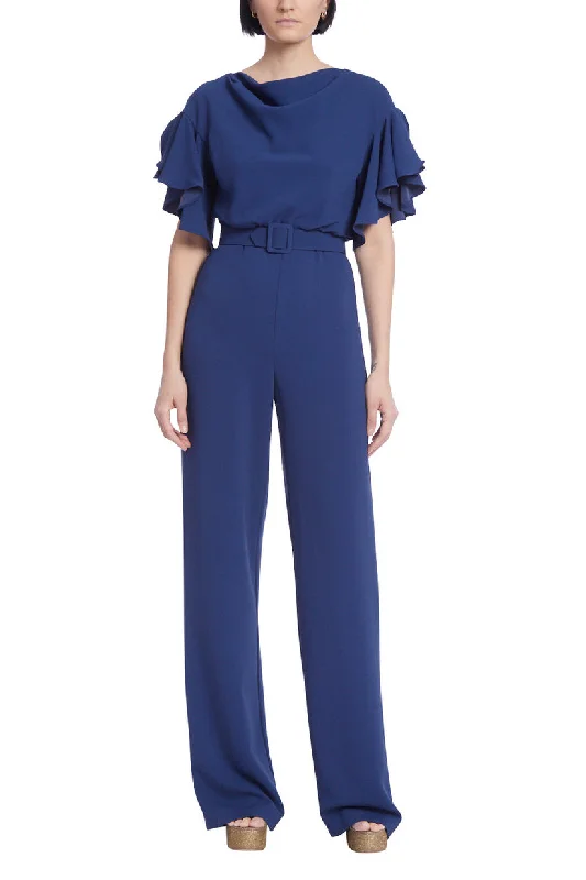 women's casual jumpsuitsBadgley Mischka BSD5116 Long Formal Belted Jumpsuit