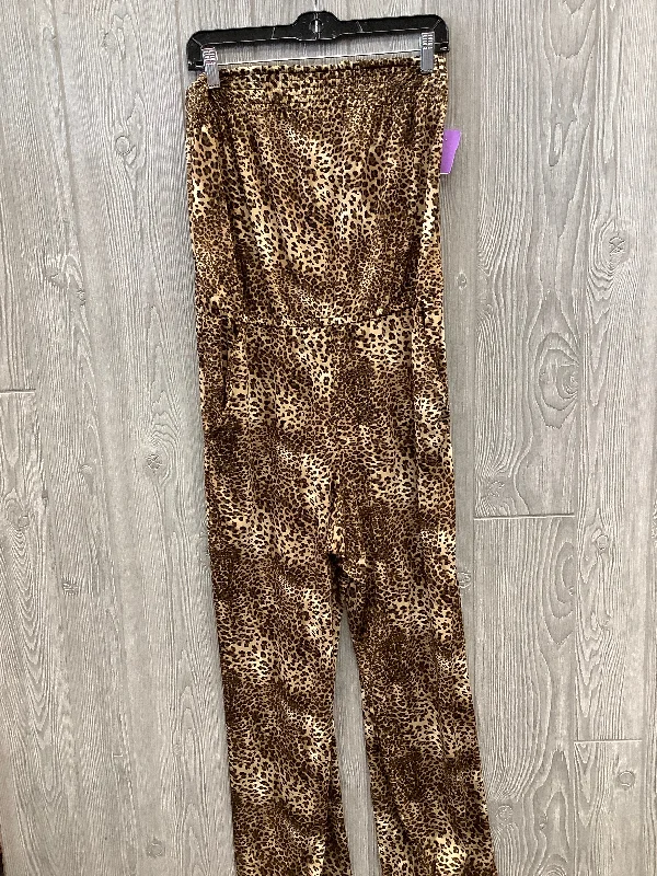 women's jumpsuits with metallic finishesJumpsuit By Kate & Mallory In Animal Print, Size: M