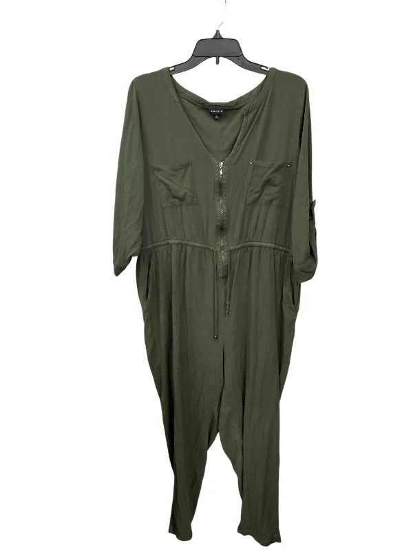 women's jumpsuits for statement fashionJumpsuit By Torrid In Green, Size: 2x