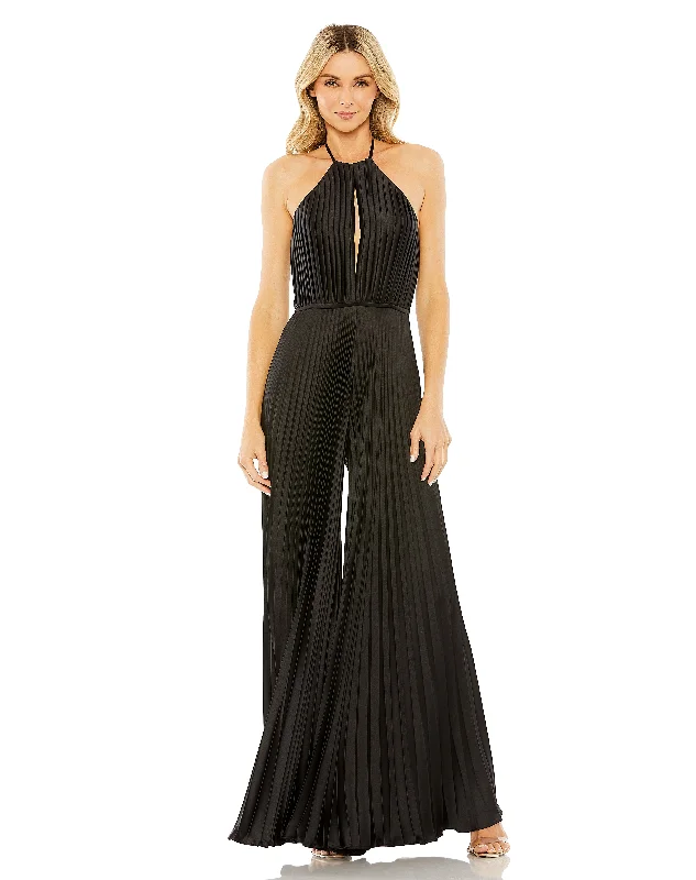 women's jumpsuits for fallMac Duggal 27457 Long Formal Pleated Prom Jumpsuit