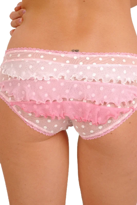 Wire-Free BrasCréme Chantilly Cabbaged Blender Ruffle-Butt Panty