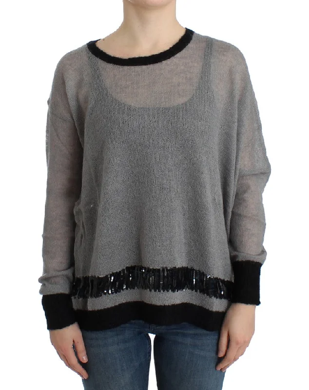 Retro SweatersCostume National  embellished asymmetric Women's sweater