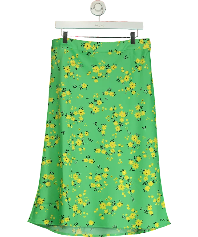 women's cocktail skirtsDannii Minogue green floral Printed Midi Skirt petite length UK 18