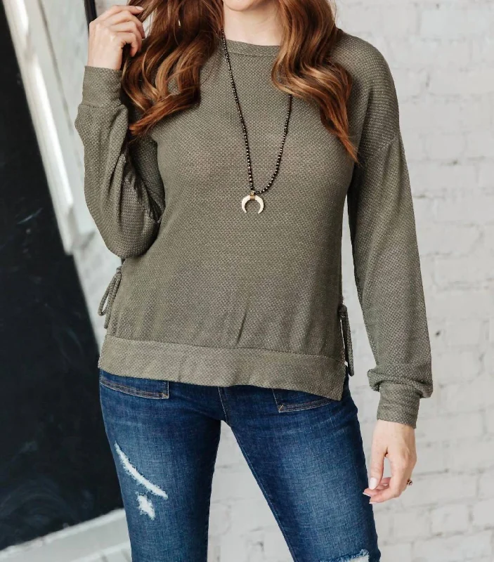 Elegant SweatersIn The Forest Top In Olive