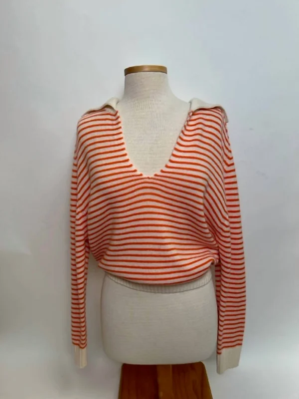 Soft SweatersSerafino In Orange & White