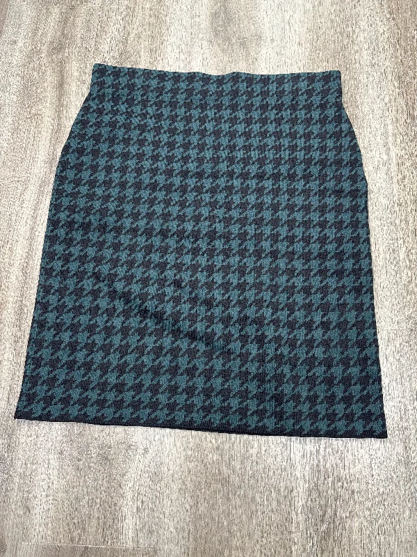 women's zip-front midi skirts for eventsSkirt Mini & Short By Ann Taylor In Black & Green, Size: L