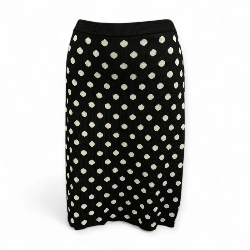 women's zip-front midi skirts for eventsSkirt Mini & Short By Grace In Polkadot Pattern, Size: S