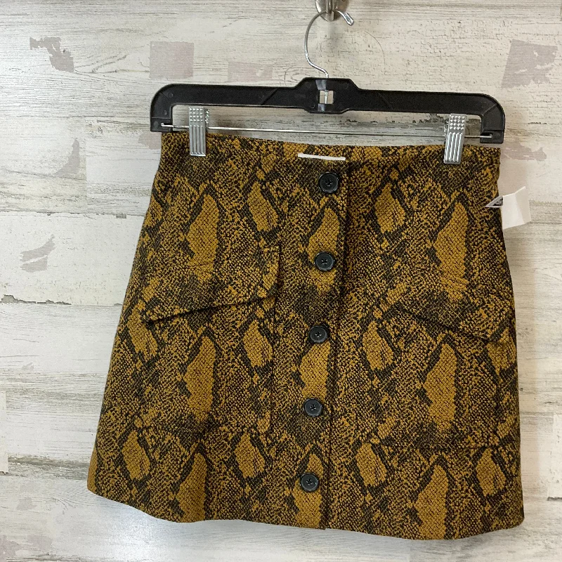 women's polyester skirtsSkirt Mini & Short By Joie In Snakeskin Print, Size: 4